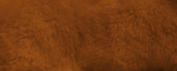 Brown fur background close up view. Banner