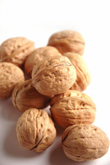 Walnuts, Close Up against white background