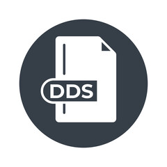 DDS File Format Icon. DDS extension filled icon.