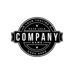 creative vintage retro badge logo design inspiration