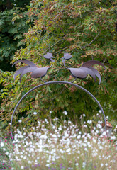  Symbolic  roosters statue  in Domme. Dordogne Department, Aquitaine, France. Domme is famous for foie gras and fine dining