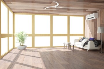 Modern interior design. 3D illustration