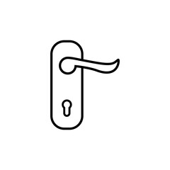 Door handle icon in trendy flat design
