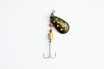 fish hook bait on a white background