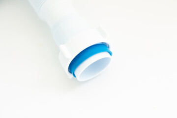 plastic pipe on a white background