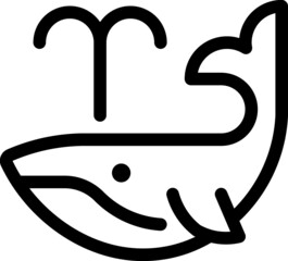 whale icon vector for web and apps