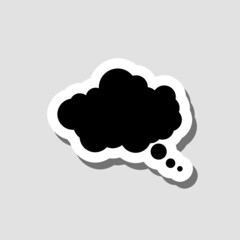 Put your own words inside this black thought cloud bubble
