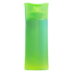 Green cosmetic bottle isolated on the white