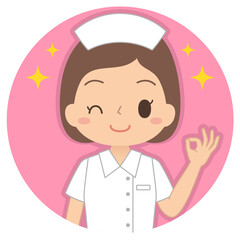 OKサインをする看護師のアイコン