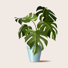 3D tropical potted plant © HstrongART