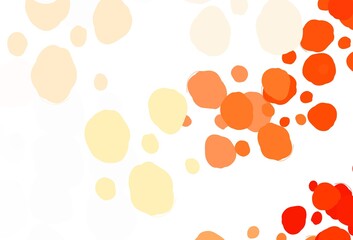 Light Red vector background with bubbles.