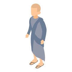 Korean monk icon. Isometric illustration of korean monk vector icon for web
