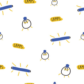 Vector illustration mith lamps.