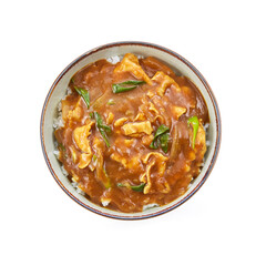 カレー丼【バック飛ばし・真俯瞰】