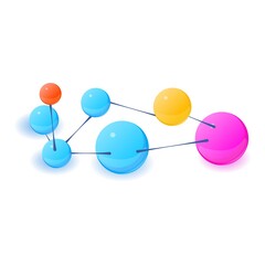Fototapeta premium Shape molecule icon. Isometric illustration of shape molecule vector icon for web