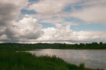 clouds over the river