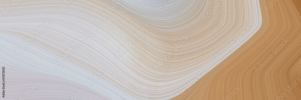 Poster abstract modern banner with pastel gray, peru and rosy brown colors. fluid curved lines with dynamic