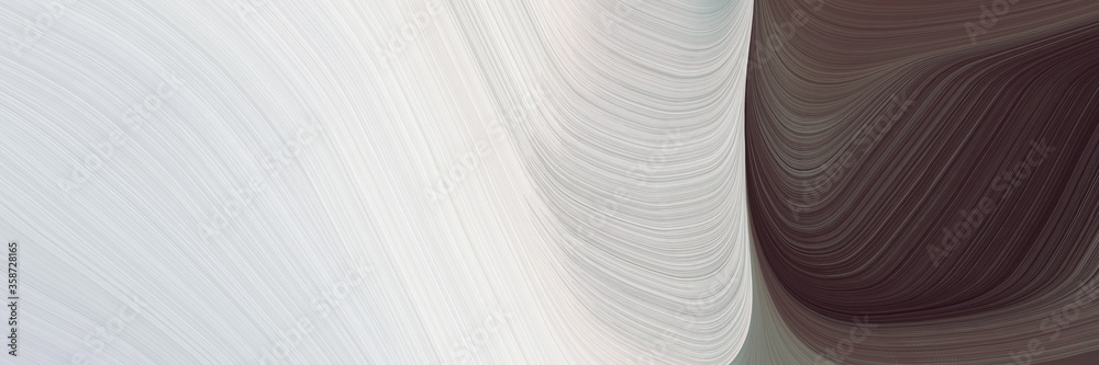 Poster abstract flowing horizontal header with old mauve, light gray and dim gray colors. fluid curved lines with dynamic flowing waves and curves for poster or canvas