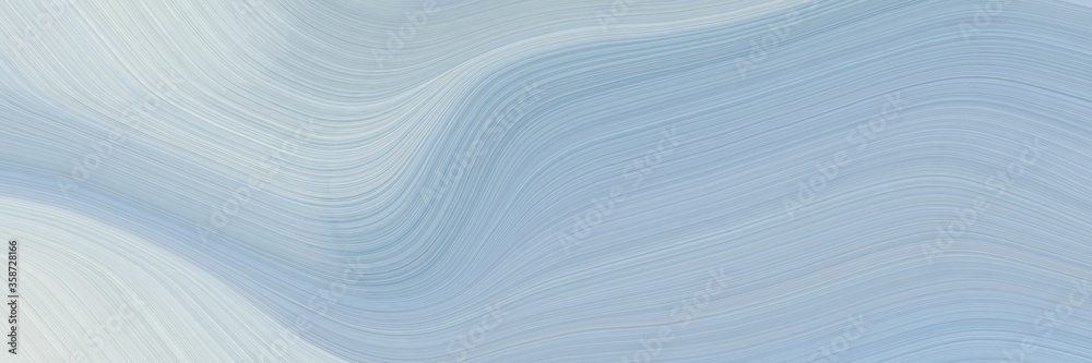 Aufkleber abstract modern horizontal banner with pastel blue, light gray and lavender colors. fluid curved lin