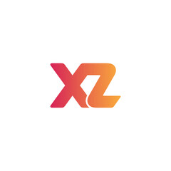 Obraz premium initial letter X and Z, XZ, ZX logo, monogram line art style design template