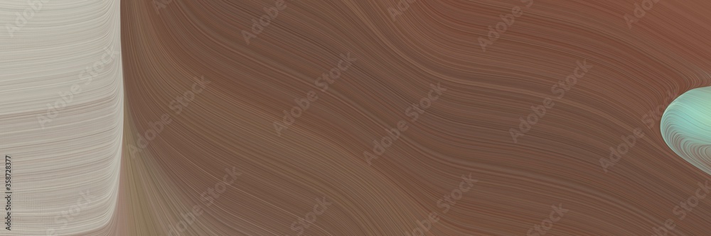 Aufkleber abstract artistic header with pastel brown, dark gray and rosy brown colors. fluid curved lines with dynamic flowing waves and curves for poster or canvas