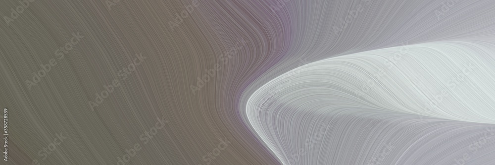 Aufkleber abstract surreal designed horizontal banner with dim gray, pastel gray and dark gray colors. fluid c