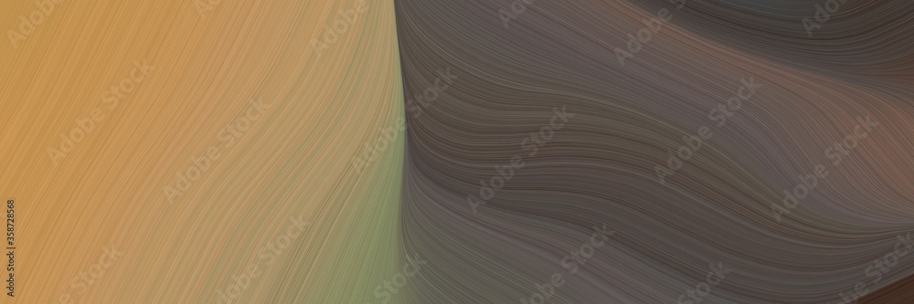Aufkleber abstract decorative header design with old mauve, peru and gray gray colors. fluid curved flowing wa