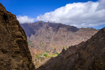 Obraz premium Mountains landscape in Santo Antao island, Cape Verde