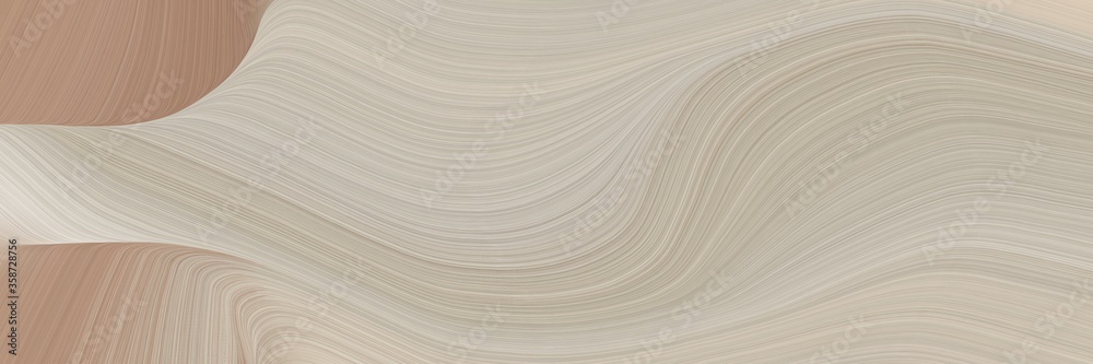 Poster abstract surreal banner design with ash gray, rosy brown and light gray colors. fluid curved flowing