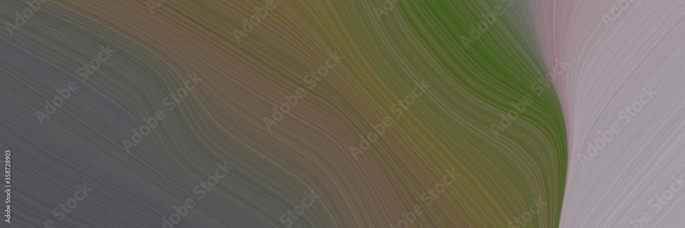 Aufkleber abstract flowing banner design with dark olive green, dark gray and gray gray colors. fluid curved lines with dynamic flowing waves and curves for poster or canvas
