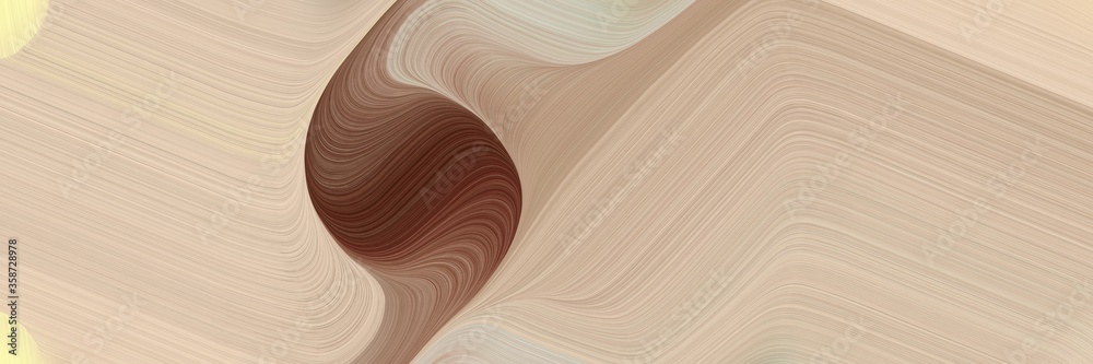 Poster abstract flowing header design with tan, old mauve and pastel brown colors. fluid curved lines with dynamic flowing waves and curves for poster or canvas