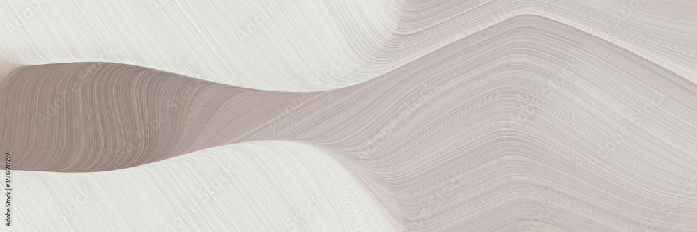 Poster abstract modern designed horizontal banner with light gray, gray gray and dark gray colors. fluid curved lines with dynamic flowing waves and curves for poster or canvas