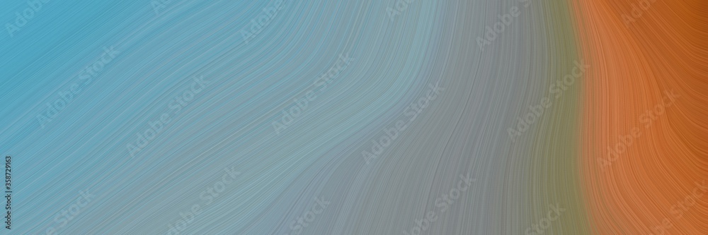 Poster abstract artistic banner design with light slate gray, coffee and pastel brown colors. fluid curved 