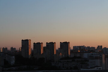 Fototapeta premium skyline at sunset