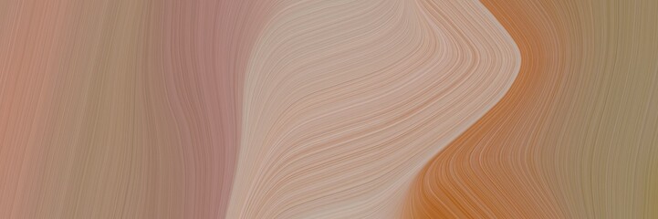 abstract colorful banner design with rosy brown, tan and sienna colors. fluid curved flowing waves and curves for poster or canvas