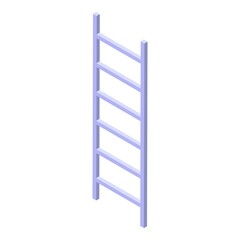 Steel ladder icon. Isometric of steel ladder vector icon for web design isolated on white background