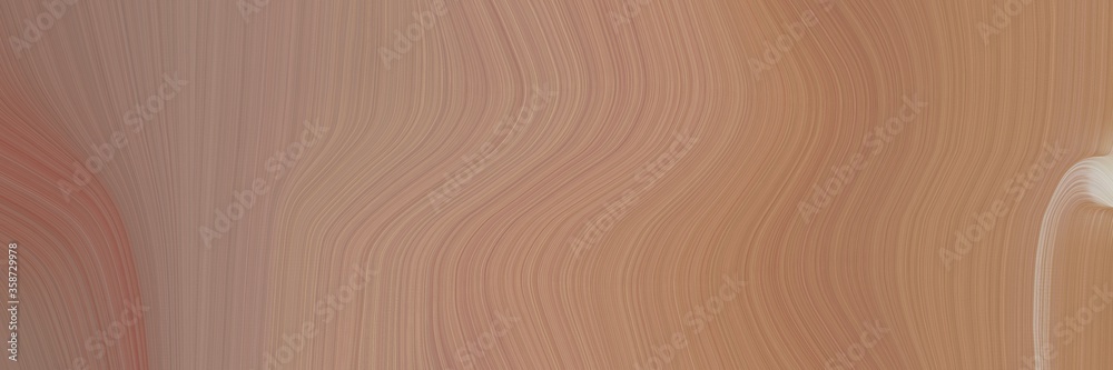 Aufkleber abstract modern header with rosy brown, pastel brown and silver colors. fluid curved lines with dynamic flowing waves and curves for poster or canvas