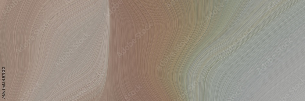 Aufkleber abstract colorful header with gray gray, pastel brown and dark gray colors. fluid curved flowing wav