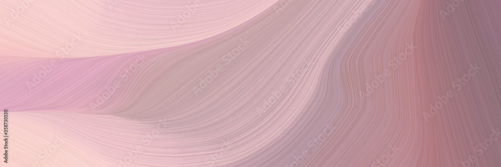 Poster abstract flowing banner with pastel purple, pastel pink and antique fuchsia colors. fluid curved lin