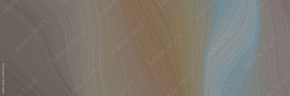 Poster abstract moving designed horizontal header with dim gray, pastel brown and light slate gray colors. 
