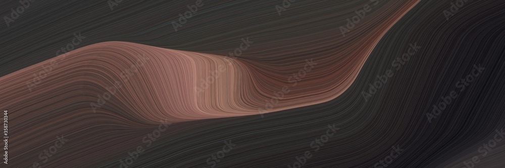 Aufkleber abstract artistic horizontal banner with very dark blue, pastel brown and old mauve colors. fluid cu