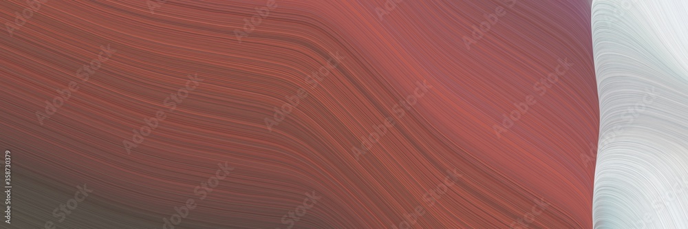 Aufkleber abstract colorful horizontal banner with pastel brown, light gray and old mauve colors. fluid curved lines with dynamic flowing waves and curves for poster or canvas