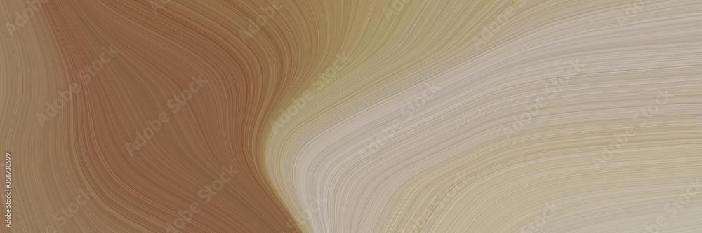Poster abstract modern banner with rosy brown, dark gray and pastel brown colors. fluid curved lines with d