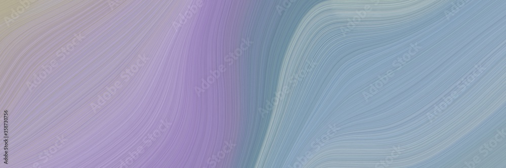 Poster abstract surreal header design with dark gray, light slate gray and silver colors. fluid curved lines with dynamic flowing waves and curves for poster or canvas