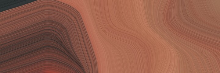 abstract decorative header with pastel brown, very dark violet and old mauve colors. fluid curved lines with dynamic flowing waves and curves for poster or canvas