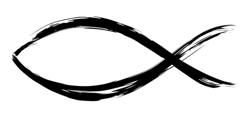 Fotobehang christian symbol fish © magann
