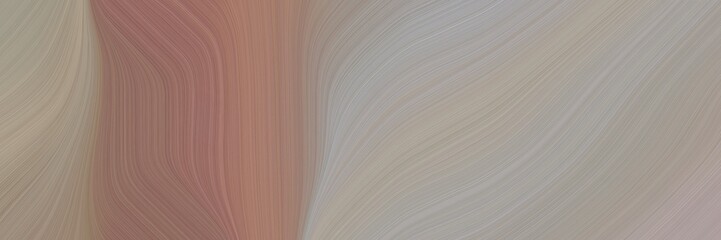 abstract colorful banner with rosy brown, dark gray and pastel brown colors. fluid curved flowing waves and curves for poster or canvas