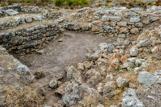 It's Excavated ruins of the Royal palace of Ugarit, Syria