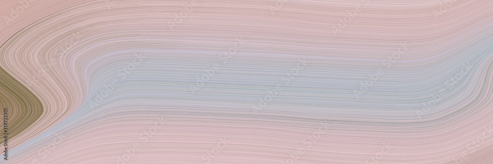 Poster abstract artistic banner with silver, pastel brown and dark gray colors. fluid curved lines with dynamic flowing waves and curves for poster or canvas