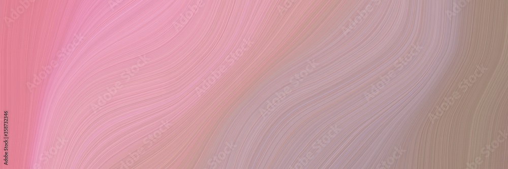 Poster abstract modern banner with pastel violet, rosy brown and gray gray colors. fluid curved flowing wav